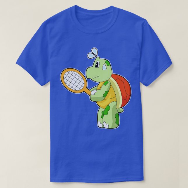 T-shirt Raquette de tennis de tortue (Design devant)