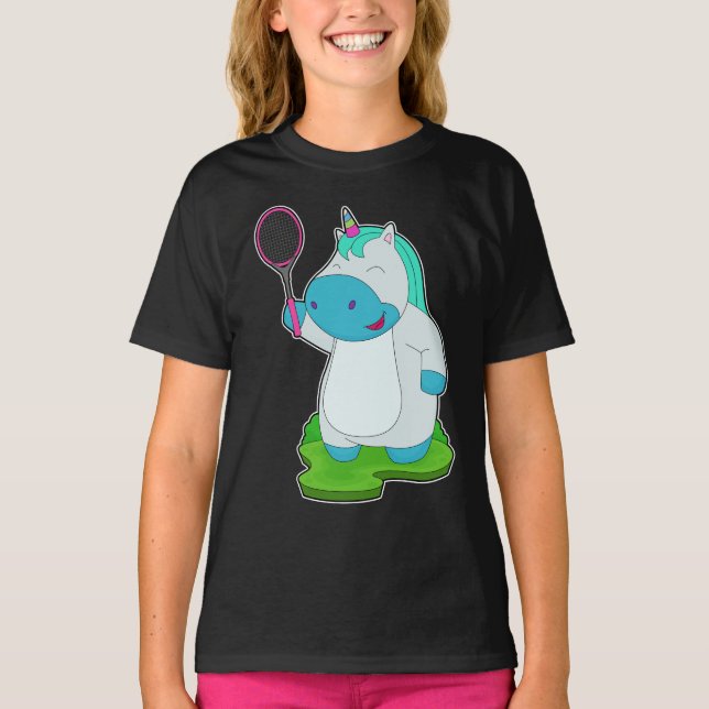 T-shirt Raquette de tennis de Unicorn (Devant)