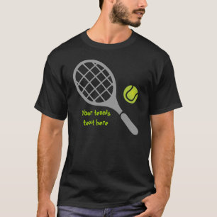 T-shirt Raquette de tennis et coutume de balle