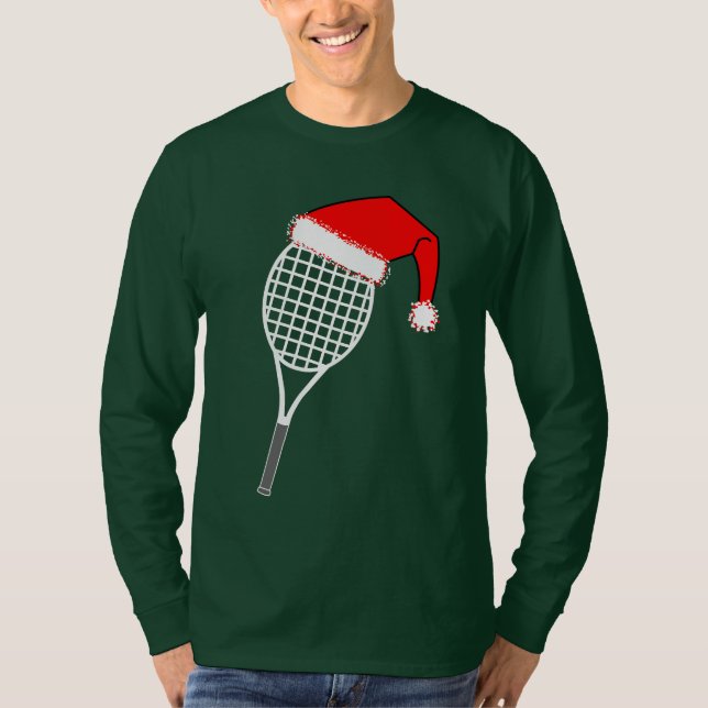 T-shirt Raquette de tennis Santa Hat (Devant)