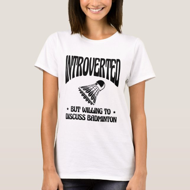 T-shirt Raquette de Volant de badminton rétro (Devant)