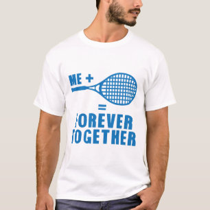 T-shirt raquette tennis forever together citation