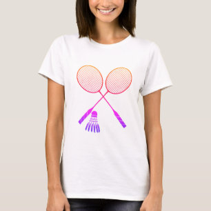 T-shirt Raquettes Badminton Shuttlecock Birdie Ombre