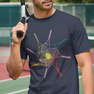 T-shirt raquettes de tennis en couleurs
