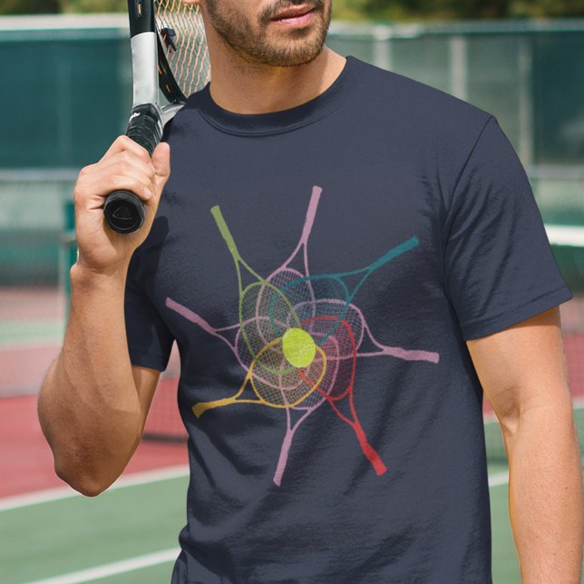 T-shirt raquettes de tennis en couleurs (a cool suggestion for a tennis player)