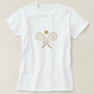 T-shirt Raquettes de tennis & Nom Tennis Personnalisé