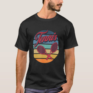 T-shirt Raquettes de Tennis Traversées Coucher de soleil d