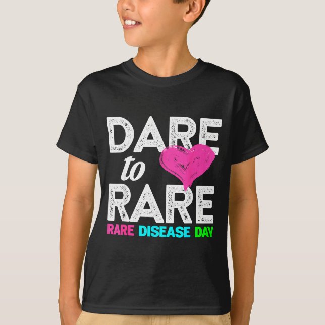T-shirt Rare Disease Awareness Shirt - Dare To Rare Diseas (Devant)