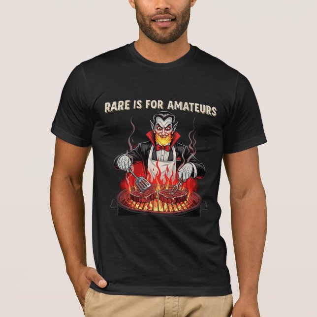 T-shirt Rare est pour les amateurs Chef BBQ Vampire (Devant)