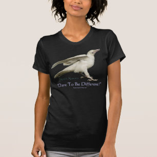 T-shirt Rare White Raven Photo - Osez ÊTRE DIFFÉRENT !