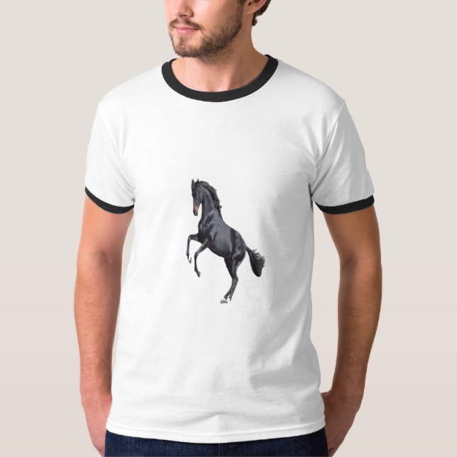 T-shirt ras de cou blanc noir I  LIKE  RUNNING (Devant)
