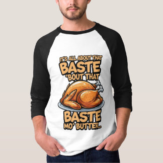 T-Shirt ras du cou à manches 3/4 pour Thanksgiving