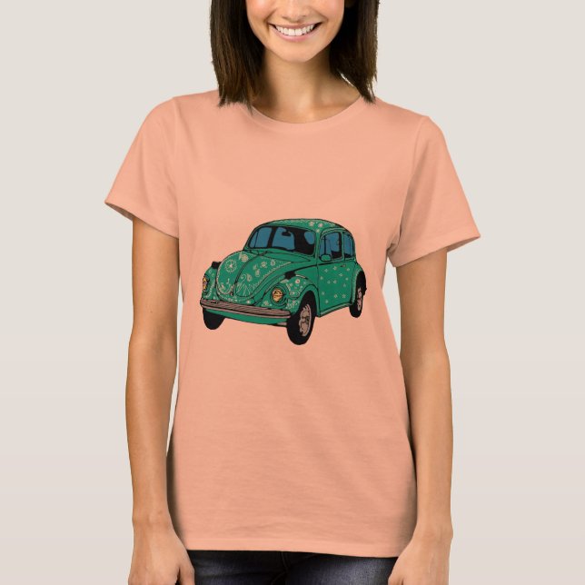 T-Shirt ras du cou Car Raglan Hippie Bleu (Devant)