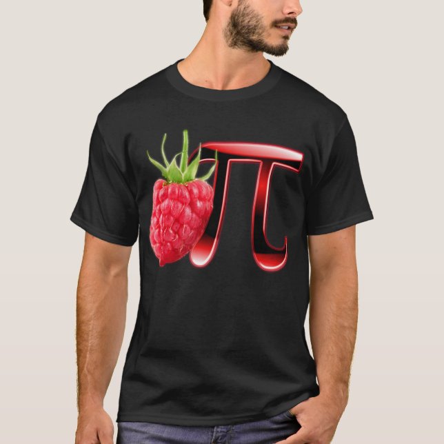 T-shirt Rasbperry et symbole de pi (Devant)