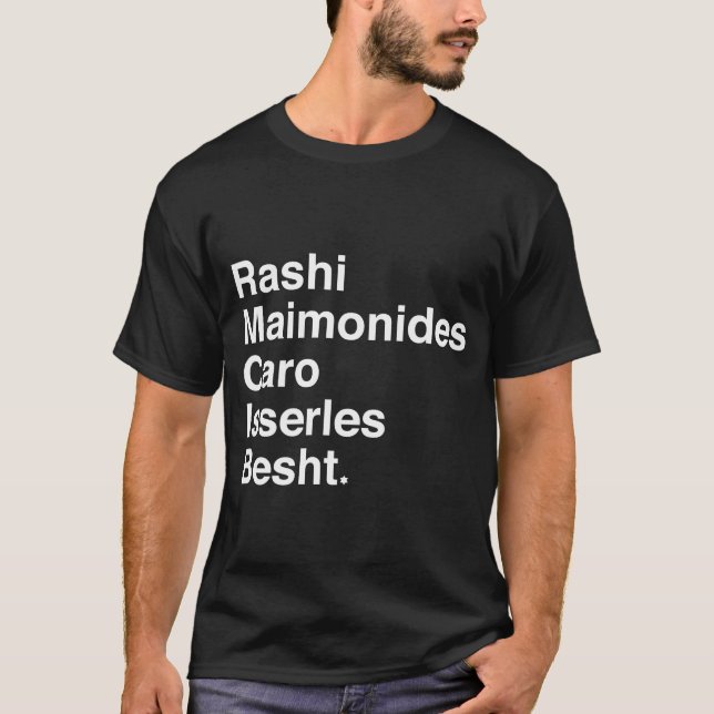 T-shirt Rashi, Maimonides... (Devant)