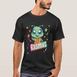 T-shirt RASMUS - Nom du garçon mignon avec un Alien mignon