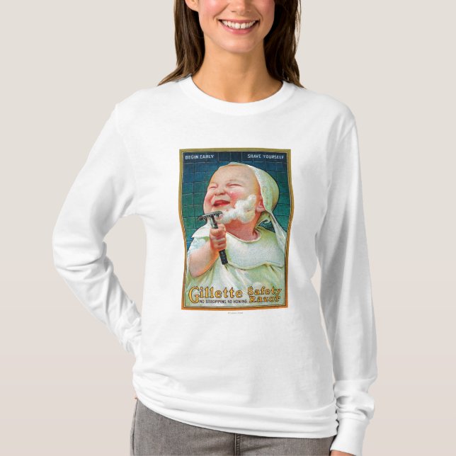 T-shirt Rasoir de sécurité de Gillette - commencez le (Devant)