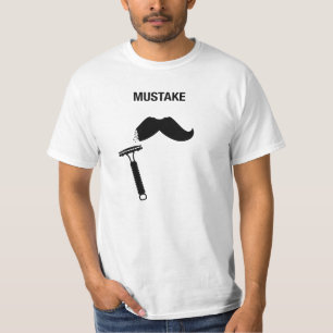 T-shirt Rasoir de sécurité de l'erreur De de moustache -