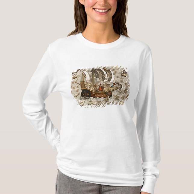 T-shirt Rassemblement de poissons de vol dans la zone (Devant)