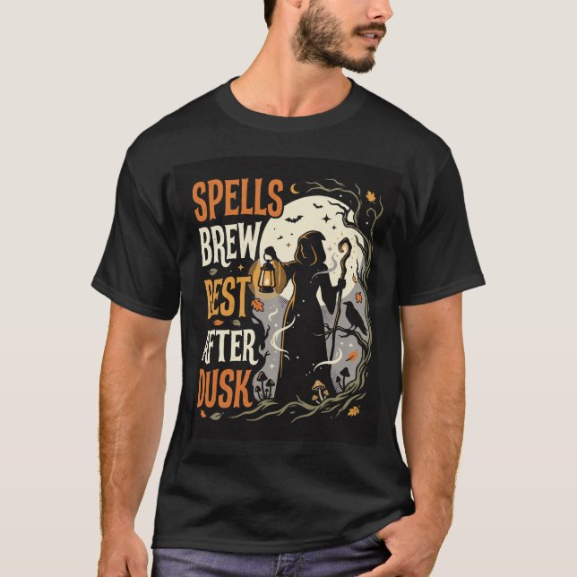 T-shirt Rassemblement de sorts au clair de lune d'Hallowee (Devant)