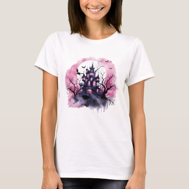 T-shirt Rassemblements de fantômes : Décor de maison hanté (Devant)