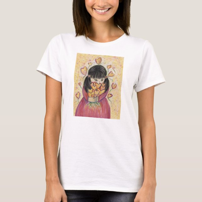 T-shirt Rassembler Coeurs d'Amour Art Chemise personnalisé (Devant)