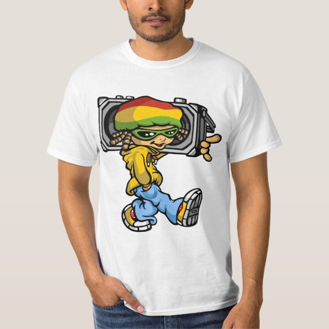T-shirt Rasta boy with radio (Devant)