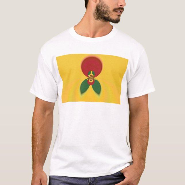 T-shirt Rasta Colours Art Abstrait Imprimer (Devant)