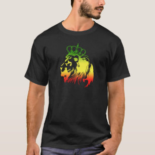 T-shirt RASTA Lion de Juda Rouge Or Vert