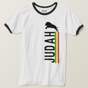 T-shirt RASTA Lion de Juda Rouge Or Vert