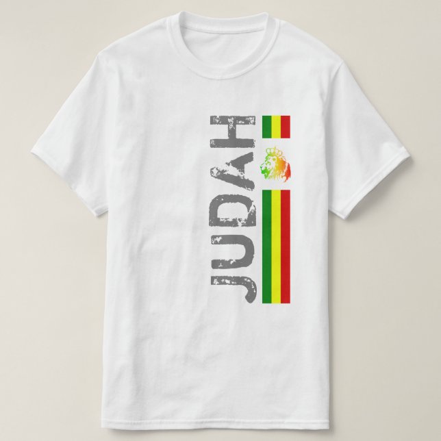 T-shirt RASTA Lion de Juda | Rouge Or Vert (Design devant)