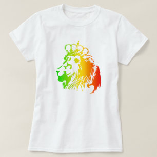 T-shirt RASTA Lion de Juda Rouge Or Vert