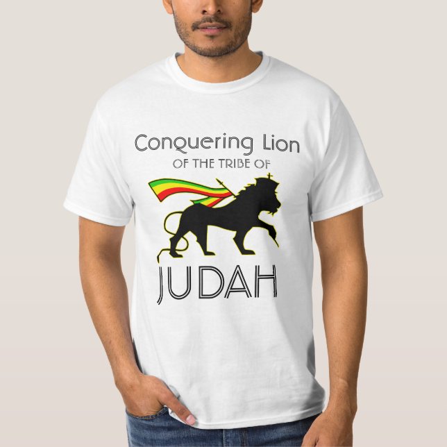 T-shirt RASTA Lion de Juda | Rouge Or Vert (Devant)