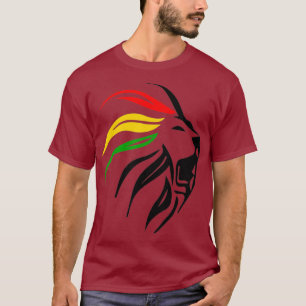 T-shirt Rasta Lion Rastafari Couleurs Cadeau pour Reggae