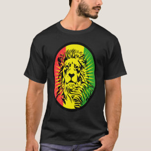 T-shirt Rasta Lion Reggae Dreadlocks Profil Pour Rastafari