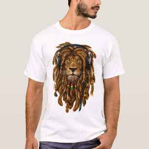 T-Shirt Rasta Lion Vibes – Édition Music King