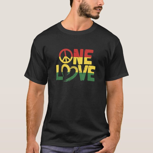 T-shirt Rasta One Love Rastafari (Devant)