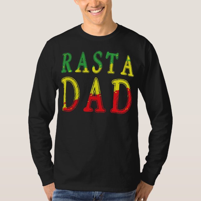 T-shirt Rasta PapaRasta Père Papa Fête des pères  (Devant)