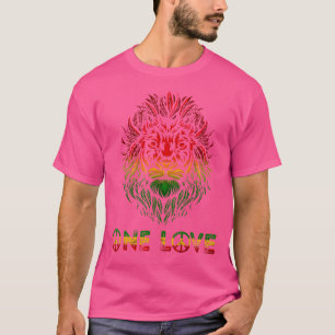 T-shirt Rasta Reggae Lion De Judah Jamaïque Racines Rastaf