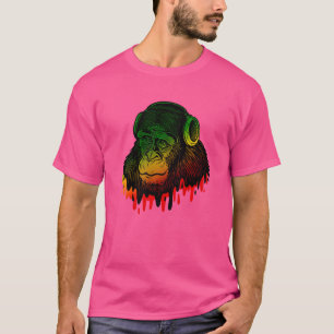 T-shirt Rasta Reggae Singe Rastafarienne Hippie Jamaïque M