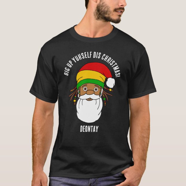 T-shirt Rasta Santa Claus Joyeux Noël (Devant)