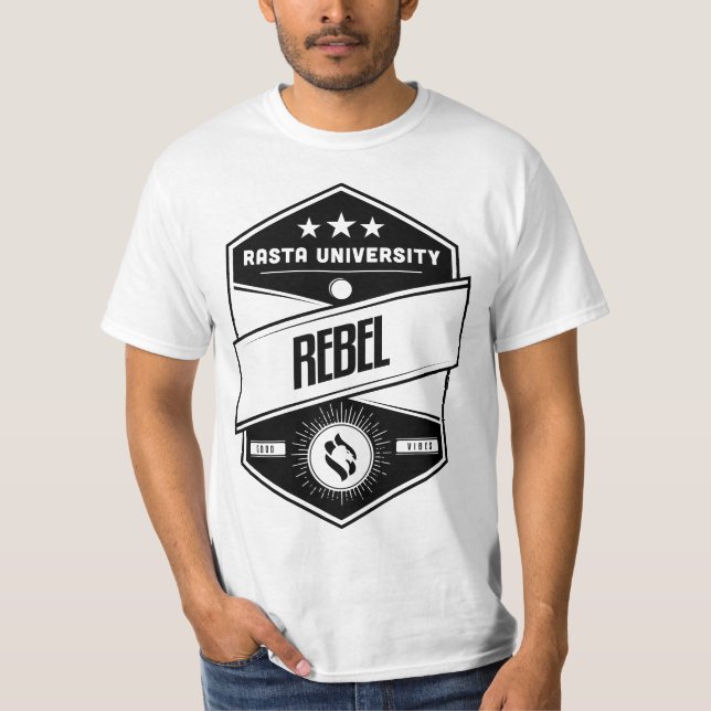 T-shirt Rasta Université Rebel Good Vibes Reggae (Devant)