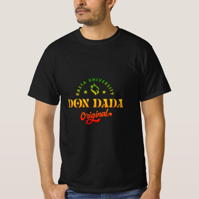 T-shirt Rasta University Don Dada Original Rasta Reggae (Devant)