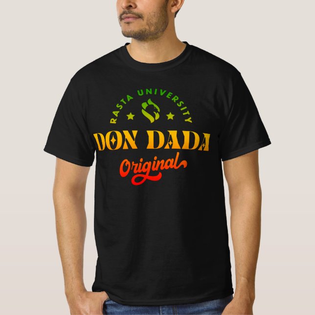 T-shirt Rasta University Don Dada Original Rasta Reggae (Devant)
