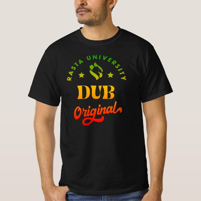 T-shirt Rasta University Dub Original Rasta Reggae (Devant)