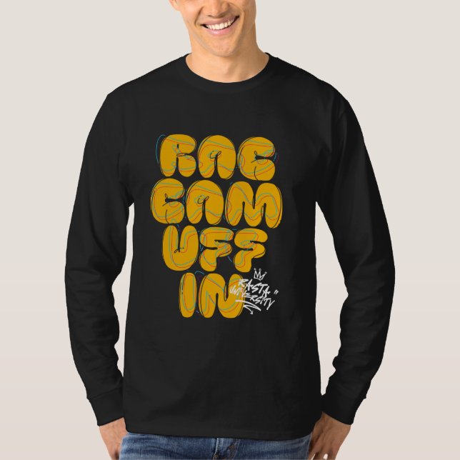 T-shirt Rasta University Raggamuffin Graffiti Style Reggae (Devant)