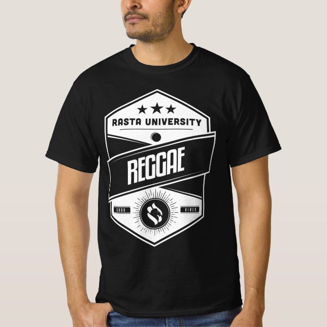 T-shirt Rasta University Reggae Good Vibes Reggae (Devant)