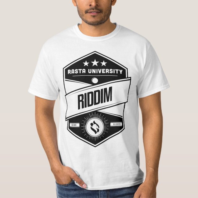 T-shirt Rasta University Riddim Good Vibes Reggae (Devant)