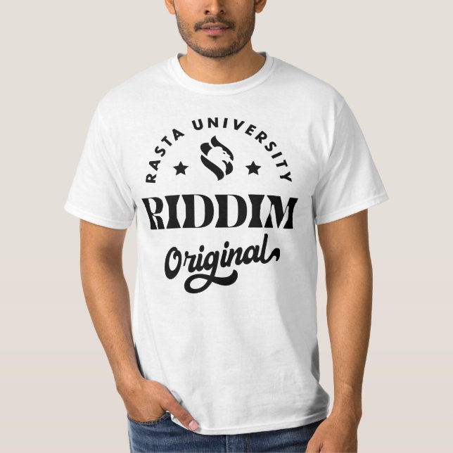 T-shirt Rasta University Riddim Original Reggae (Devant)