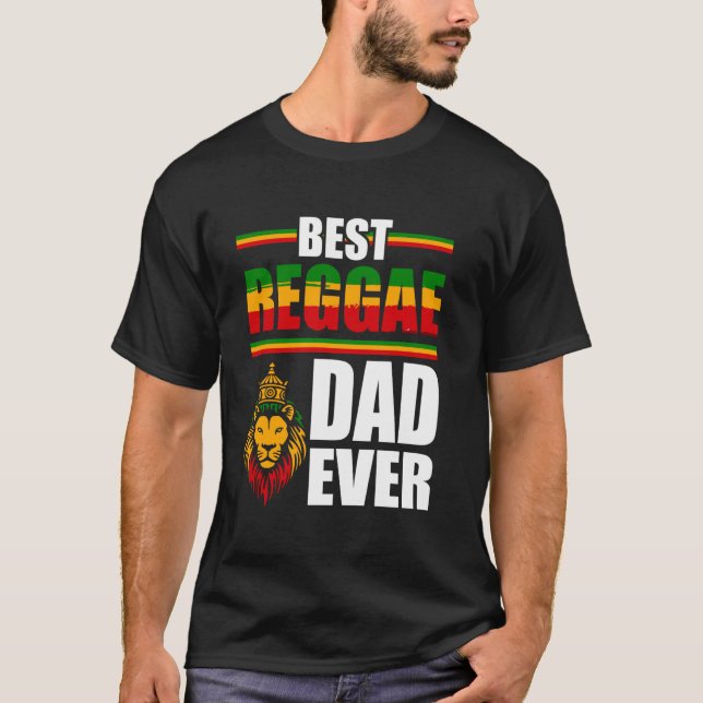 T-shirt Rastafari Papa Musik fête des pères Rasta Jamaika  (Devant)
